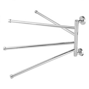 rotating towel rack stainless steel wall mounted hanger holder hook organizer home kitchen bathroom accessories