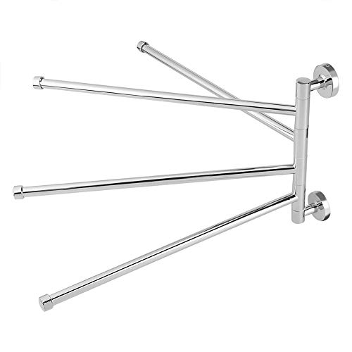 Rotating Towel Rack Stainless Steel Wall Mounted Hanger Holder Hook Organizer Home Kitchen Bathroom Accessories