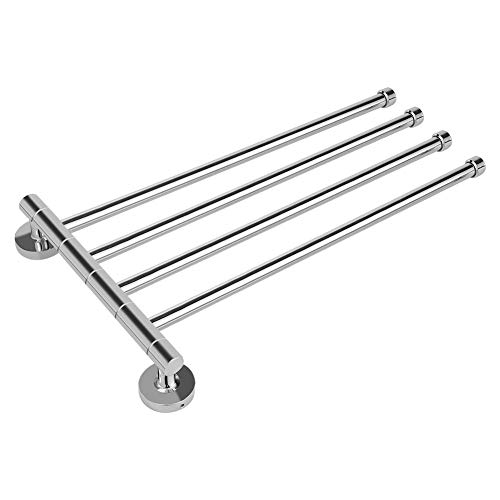 Rotating Towel Rack Stainless Steel Wall Mounted Hanger Holder Hook Organizer Home Kitchen Bathroom Accessories