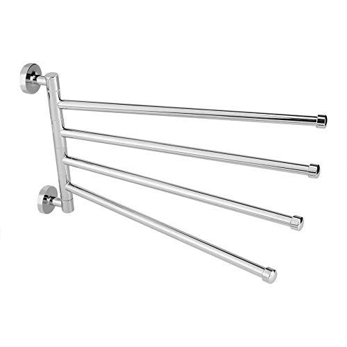 Rotating Towel Rack Stainless Steel Wall Mounted Hanger Holder Hook Organizer Home Kitchen Bathroom Accessories