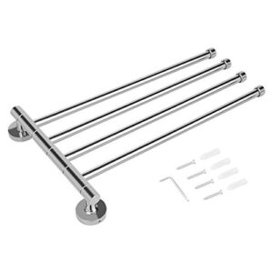 Rotating Towel Rack Stainless Steel Wall Mounted Hanger Holder Hook Organizer Home Kitchen Bathroom Accessories