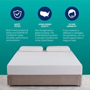 SILKIR 8" Memory Foam Mattress | Green Tea & Cooling Gel Infused for Cool Sleep | 10 Year Warranty | CertiPUR-US Certified | Bed in Box | Made 100% in USA | Medium Firm | Twin Size,SLKR8-T