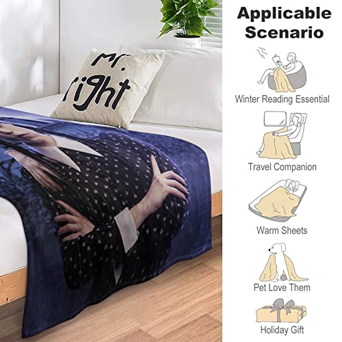 Jonshuas Travel American Supernatural Comedy Horror Wednesday Throw Blanket, Flannel Plush Halloween Blankets and Throws for Better Sleep, Swaddle Air Conditioning Blanket 50"*60"（130 * 150cm）