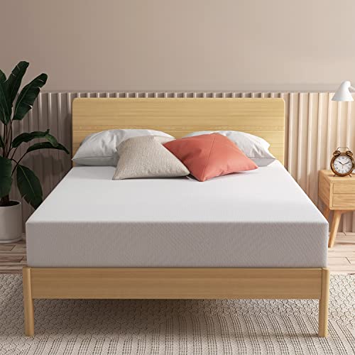 wOod-it Queen Mattress, 10 inch Queen Size Gel Memory Foam Mattress for a Cool Sleep & Pressure Relief, Medium Firm, Bed in a Box