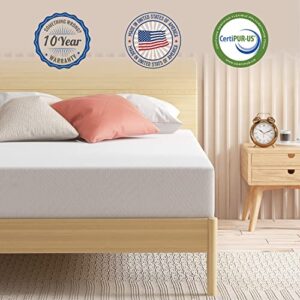 wOod-it Queen Mattress, 10 inch Queen Size Gel Memory Foam Mattress for a Cool Sleep & Pressure Relief, Medium Firm, Bed in a Box