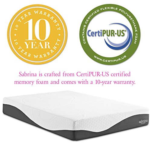 Modway Sabrina 12" Gel Cooling Ventilated CertiPUR-US Certified Memory Foam Queen Mattress