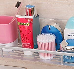 Aluminum Adhesive Rack Storage Space Rack No Drilling No Nailing Bathroom Shelf Organizer