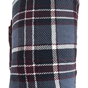 Biddeford Blankets Micro Plush Electric Heated Blanket with Digital Controller, Throw, Burgundy/Grey Plaid