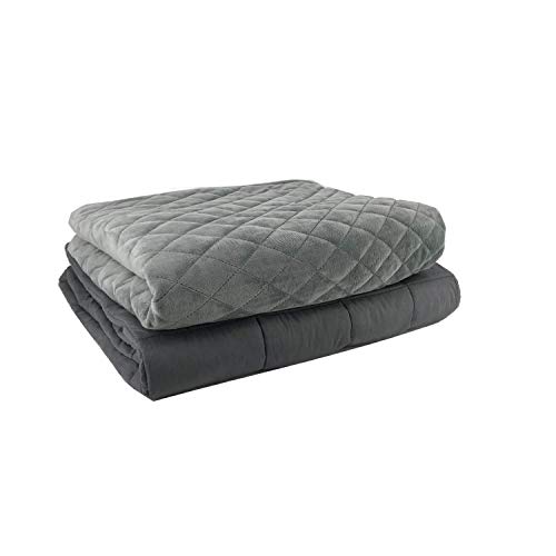 Waowoo Weighted Blanket 15 pounds with Queen Size Cover Set Bundle