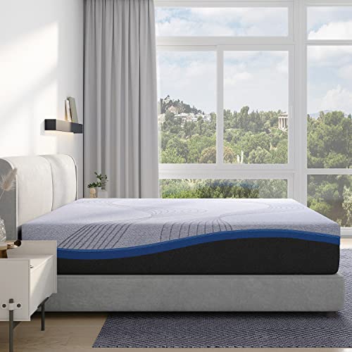 Avenco Full Size Mattress, 10 Inch Gel Memory Foam Mattress in a Box Full with Breathable Cover for Cool Sleep, Pressure Relief, Shaped Cuting Technology Medium Firm Supportive, CertiPUR-US Certified