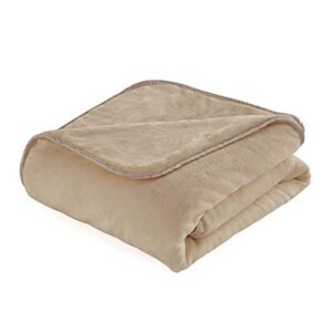 vellux the heavy weight 15 pound weighted camel blanket