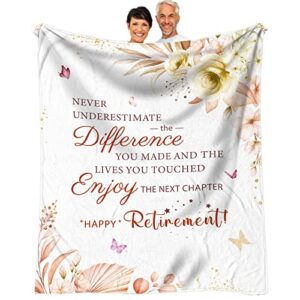 dfaqehk retirement gifts for women or men 2023, retired gifts for women, best retirement gift throw blanket 60 x 50 inch, going away gift, goodbye gifts, leaving gifts for coworkers friends