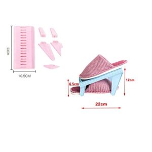 LKH Shoe Slots Space Saver, Shoe Organizer, Shoe Organizers and Storage, Shoe Slots Organizer - 6 Colors Optional (Color : Pink)