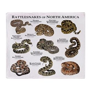cafepress rattlesnakes of north america throw blanket super soft fleece plush throw blanket, 60"x50"