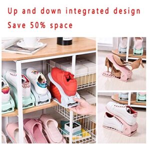 LKH Adjustable Shoe Slots, Shoe Slots Space Saver, Shoe Organizers and Storage, Shoe Organizer - 6-Pack (Color : Color Mixing)