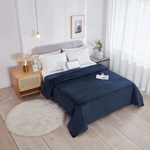 King Size Weighted Blanket Cover Navy Ultra Soft Minky Duvet Cover - Fits King Size Blanket 88x104 (This Item is for The Cover only - Does not Include a Weighted Blanket)