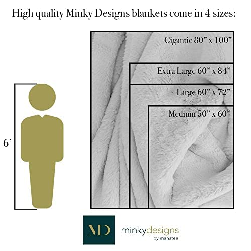 Minky Designs Minky Blankets | Chic Level Comfort | Ideal for Adults, Kids, Teens | Super Soft, Warm & Cozy