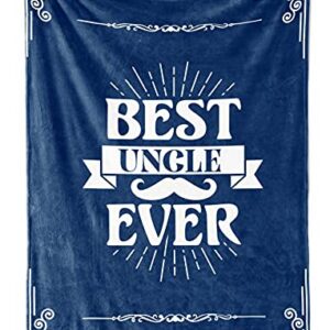 InnoBeta Gifts for Uncle, Throw Blanket for Uncle, Presents from Niece and Nephew for Christmas, Birthday, Father's Day - 50" x 65" Best Uncle Ever