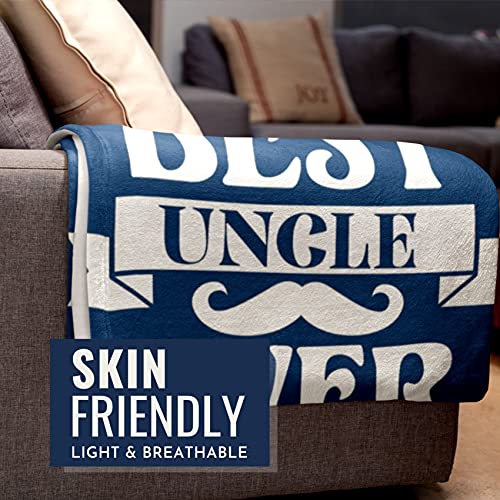 InnoBeta Gifts for Uncle, Throw Blanket for Uncle, Presents from Niece and Nephew for Christmas, Birthday, Father's Day - 50" x 65" Best Uncle Ever