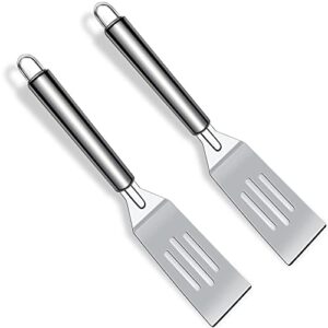 zmeni 2 pieces mini brownie serving smll metal spatula flexible nonstick serve turner cookie slotted kitchen utensil for cutting