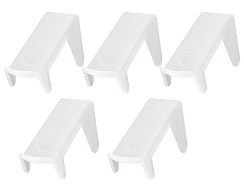 Iseto I-557 Shoe Holder, Space Saving Shoe Storage (Slim Type), Set of 5, White