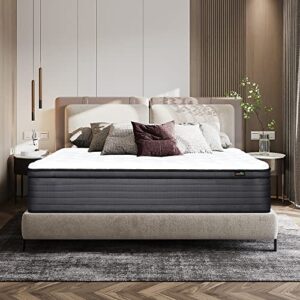 AICEHOME Twin Mattress, Hybrid Mattress High Density Foam Individually Wrapped Pocket Coils Mattresses,Motion Isolation Medium Firm Twin Size Mattresses