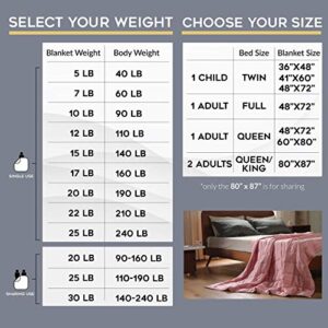 YnM Weighted Blanket with Cotton Duvet Bundle | 60''x80'' 17lbs, Suit for One Person(~160lb) Use on Queen/King Bed | Dark Grey