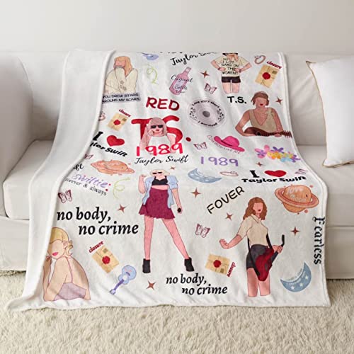 BEEBARYJ Singer Throw Blanket, Novelty Soft Singer Blanket, Fashion Innovative Throw Blanket, Soft and Warm, White Blanket Birthday Fan Concert 50x60in