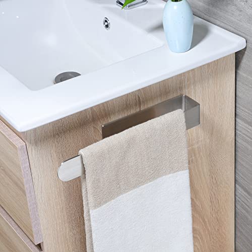 Taozun Towel Holder 11.8 Inch Brushed Hand Towel Rack Bathroom Towel Bar Adhesive Towel Ring Stainless Steel Hand Towel Hanger, Stick on Wall