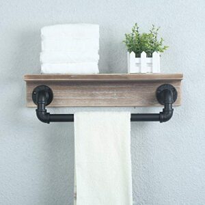 weven industrial pipe towel racks with towel bar,bathroom shelves wall mounted,rustic home decor wall shelf,floating shelves