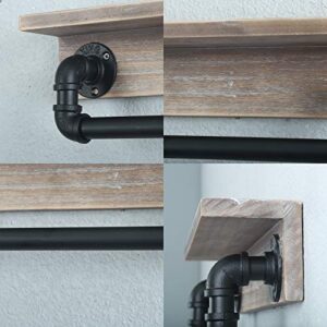 Weven Industrial Pipe Towel Racks with Towel Bar,Bathroom Shelves Wall Mounted,Rustic Home Decor Wall Shelf,Floating Shelves