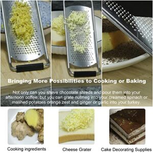 Cheese Zester Grater Handheld with Handle-Lemon Citrus Zester Tool Graters for Kitchen Stainless Steel Salad Spinner Cake Decorating Supplies,Perfect Kitchen Gadgets Zucchini Nutmeg Ginger Peeler