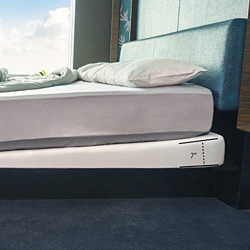 Avana Mattress Elevator with Polycotton Covers - Under Bed 7-Inch Incline Foam Lift, Multiple Colors, Queen Size