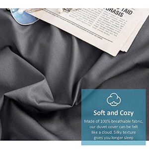 Syrinx Bundle Cooling Weighted Blanket 20 pounds(60”x 80”,Dark Grey) with Soft Duvet Cover (Grey, 60”x 80”)