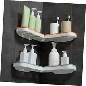 DOITOOL 1pc Corner Shelf Sink Storage Rack Bathroom Corner Organizer Bathroom Draining Rack Pp Commodity Shower Rack