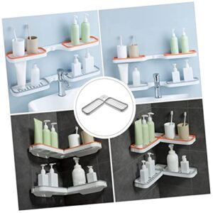 DOITOOL 1pc Corner Shelf Sink Storage Rack Bathroom Corner Organizer Bathroom Draining Rack Pp Commodity Shower Rack