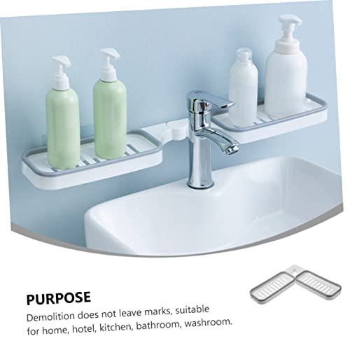 DOITOOL 1pc Corner Shelf Sink Storage Rack Bathroom Corner Organizer Bathroom Draining Rack Pp Commodity Shower Rack