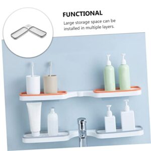 DOITOOL 1pc Corner Shelf Sink Storage Rack Bathroom Corner Organizer Bathroom Draining Rack Pp Commodity Shower Rack