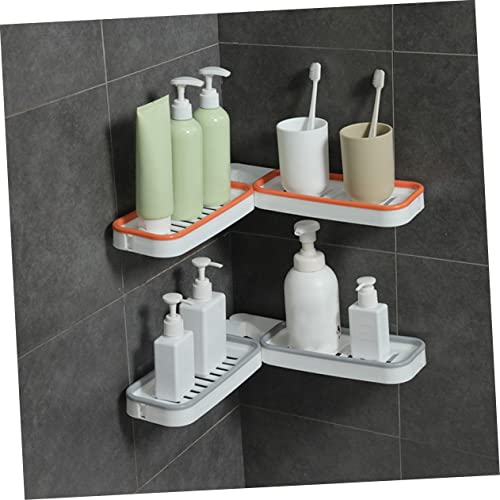 DOITOOL 1pc Corner Shelf Sink Storage Rack Bathroom Corner Organizer Bathroom Draining Rack Pp Commodity Shower Rack