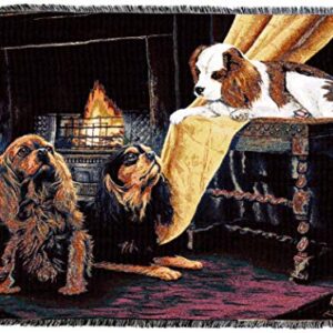 Pure Country Weavers Cavalier King Charles Spaniel Blanket by Robert May - Gift for Dog Lovers - Tapestry Throw Woven from Cotton - Made in The USA (72x54)