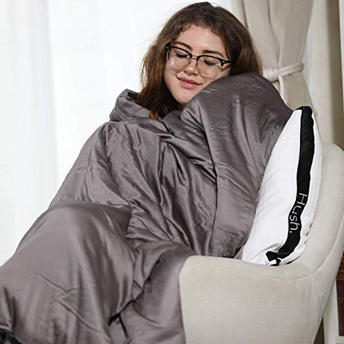 Hush Iced 2.0 Cooling Weighted Blanket | Original Luxury Weighted Blanket | 100% Bamboo Cover W/ Non-Toxic Glass Sand | Duvet Cover Included