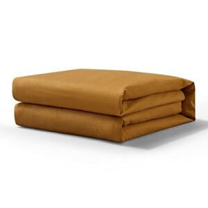 gravity blanket new basics duvet cover, fits basics blanket, 48 inches x 72 inches, the original weighted blanket, ochre, washable duvet cover, count of 1