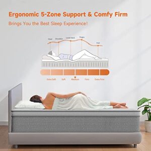 Natsukage Full Mattress 10 Inch Memory Foam Mattress in a Box Full Size Memory Foam Mattress Bed in a Box Spring Mattress for Cool Sleep and Pressure-Relieving CertiPUR-US Certified
