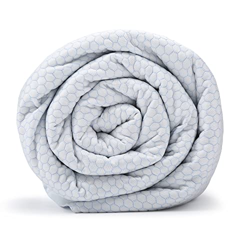 Classic Brands 20 lb. Chill Weighted Blanket with Removable Cover, White