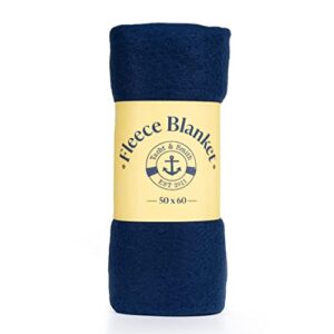 YACHT & SMITH Soft Fleece Blankets 50 X 60, Lightweight, Cozy Warm Throws Dark Colorful Blanket Sofa Travel Outdoor, Wholesale