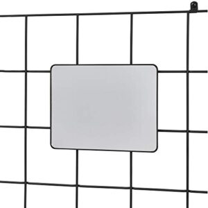 idesign jayce metal mirror for modular grid wall system, use in kitchen, bathroom, bedroom, college dorm, office, basement, garage 8" x 0.43" x 6" - matte black