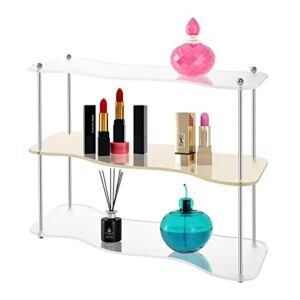 Naconmlet Bathroom Counter Organizer Countertop Vanity Tray Cosmetic Shelf,Premium Acrylic Shelves Spice Rack Makeup Shelf Perfume Organizer Shelves for Home Storage/Organizing