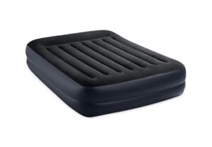 intex 64123ed dura-beam plus pillow rest air mattress: fiber-tech – queen size – built-in electric pump – 16.5in bed height – 600lb weight capacity