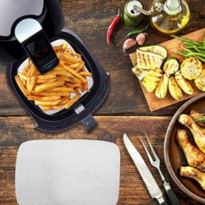 Air Fryer Liners - 8.5 Inches, 100pcs Premium Perforated Parchment Paper Compatible with Philips, Cozyna, Secura, NuWave Brio, Chefman, GoWISE USA, BLACK+DECKER, COSORI and More Air fryers