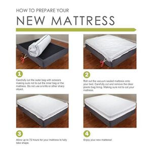 Classic Brands Memory Foam 8-Inch Mattress CertiPUR-US Certified, Adjustable Base Friendly | Bed-in-a-Box Twin ,White